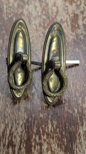 Pair antique edwardian - edwardian, brass