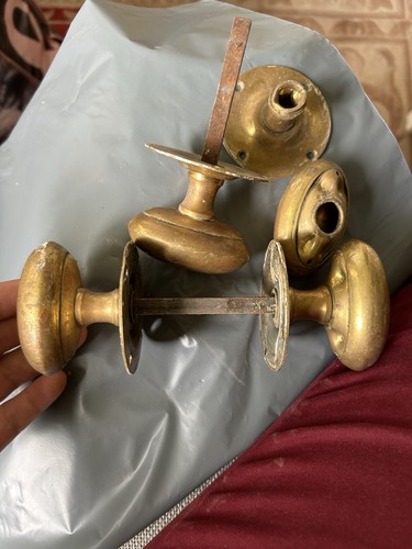 Pairs vintage oval brass - 2,