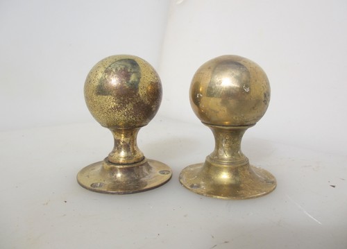 Antique brass door knobs - brass,