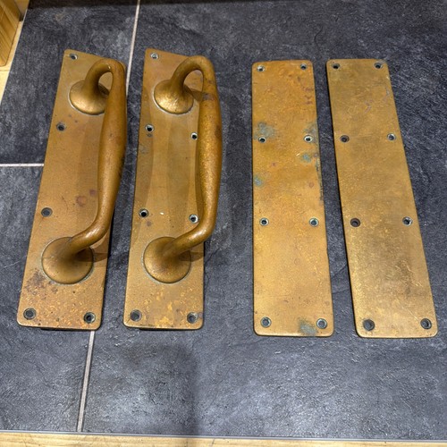 Vintage pair heavy brass - pair, of
