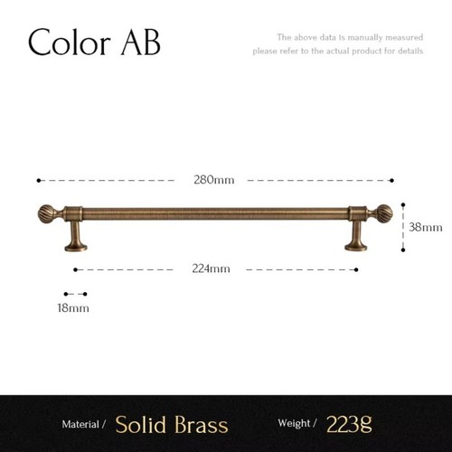 Antique brass cabinet handles - brass,