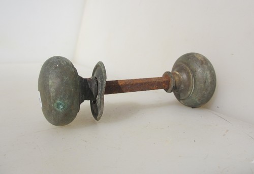 Victorian brass door knobs - door,