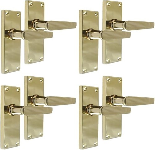 Brass door handles - brass, interior