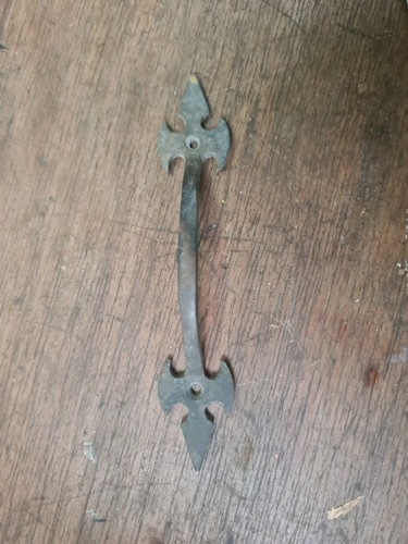 Old vintage brass door handle