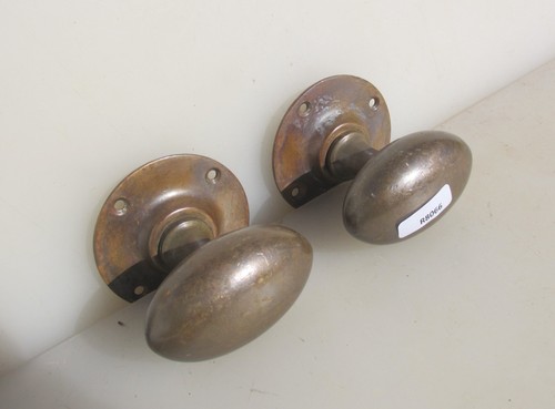 Victorian brass door knobs - brass,
