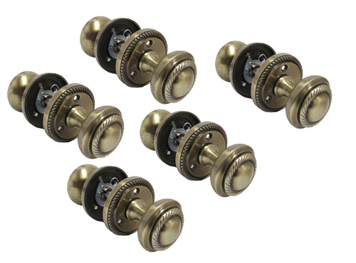 Antique round door knob set - antique,