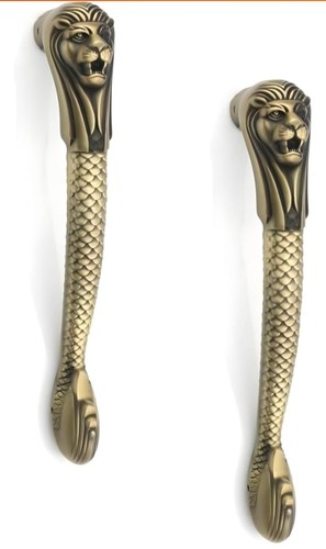 Piece main door handle lion - handle,